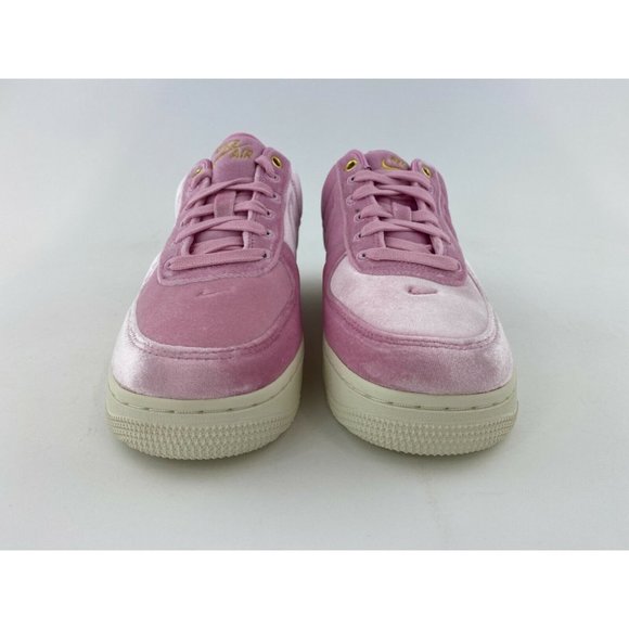 Nike Air Force 1 Low 07 Premium Pink Velour Women's Size 6 Sneakers - Picture 8 of 13